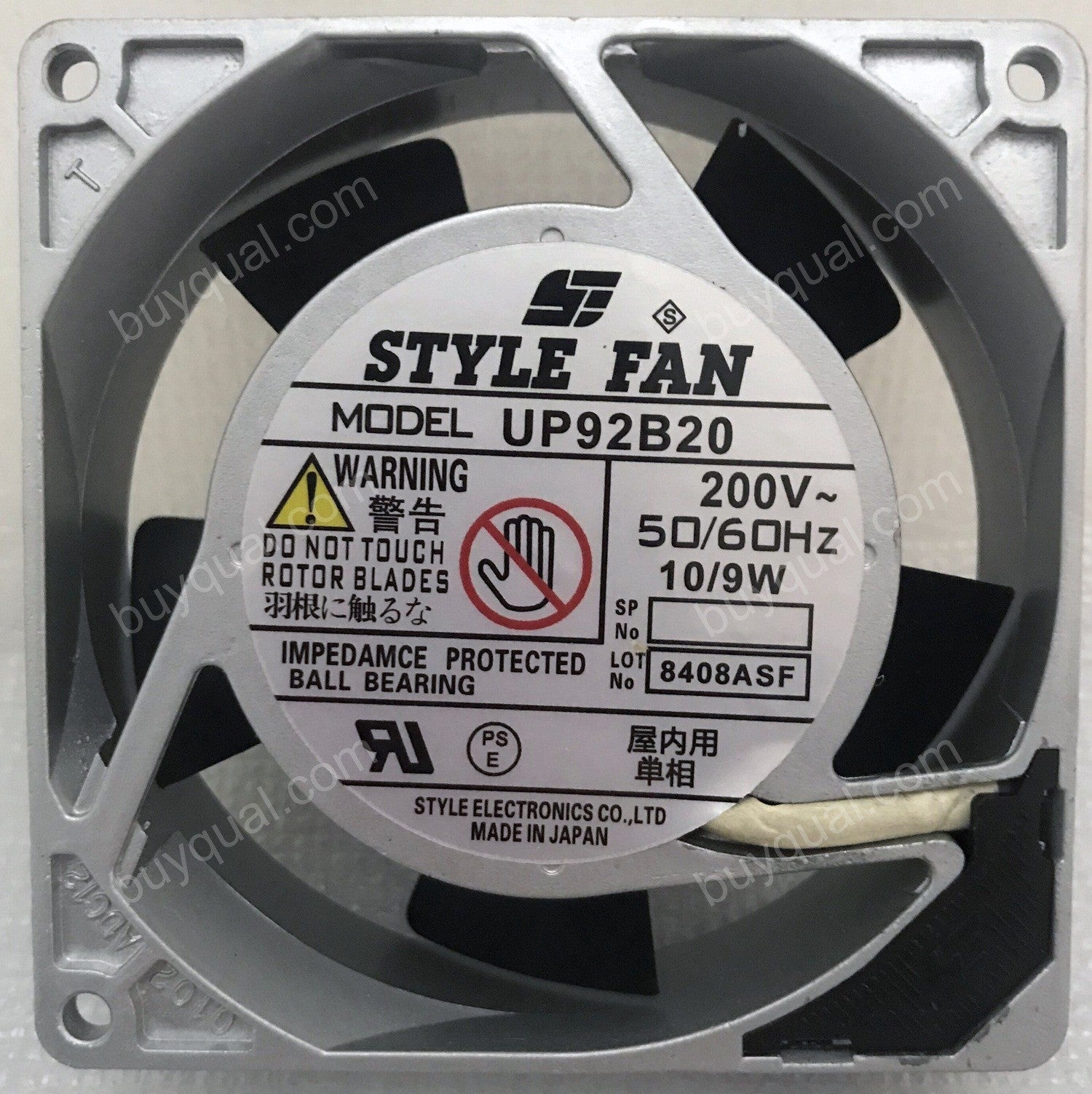 STYLE UP92B20 200V 0.05/0.045A 10/9W wires cooling Fan STYLE UP92B20 200V 0.05/0.045A 10/9W wires cooling Fan